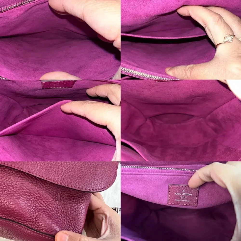 LOUIS vuitton volta taurillon leather grape crossbody